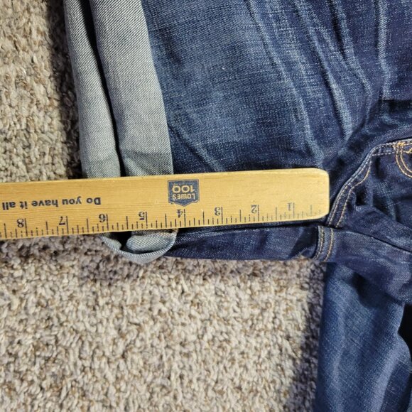 GAP Sexy Boyfriend Denim Shorts Womens 29T Tall Dark Wash Distressed - Picture 5 of 7